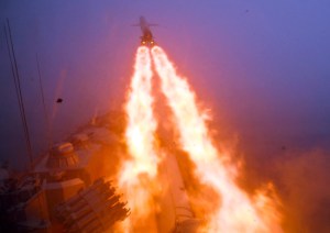 Missile Cruiser Moskva Fires SS-N-12 (photo: Mil. ru)