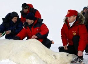 Putin on Franz Josef Land in 2010 (photo: Kremlin.ru)
