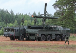 Iskander-K Cruise Missile Canister Being Transloaded (photo: Mil.ru)