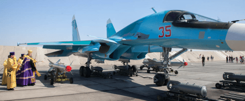 Blessing a Su-34 and its weapons in Volgodonsk